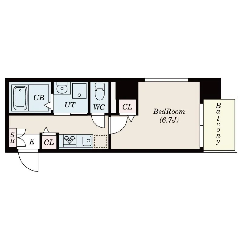 彰文居 FRecoA向丘~ショウブンキョ フレコアムコウガオカ~ 8階 1Kの間取り