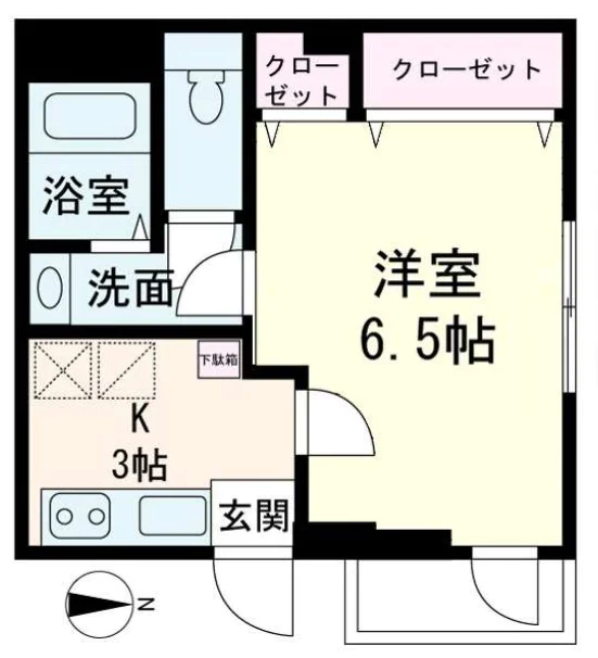 日本文化倶楽部ミュージアム 1階 1Kの間取り