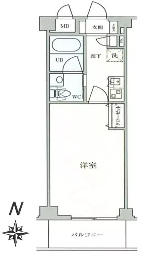 リエール本郷 3階 1Kの間取り