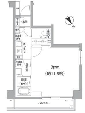 THE CUBE【ザキューブ】 3階 1Kの間取り