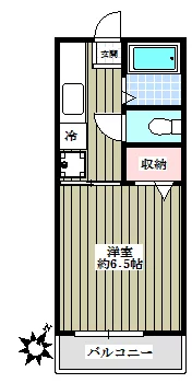 アーバンポートアイ 1階 1Kの間取り