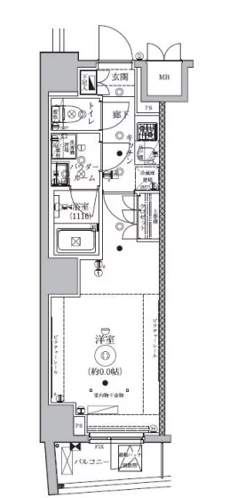 C’est joli 東大前(セジョリ東大前) 7階 1Kの間取り