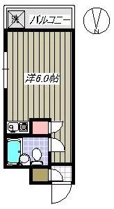 新井マンション(本郷) 2階 1Rの間取り