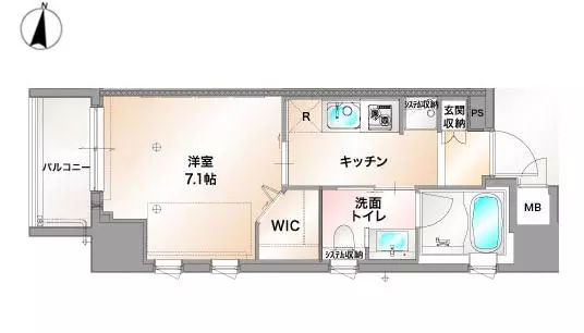 アトラス本郷赤門前 3階 1Kの間取り