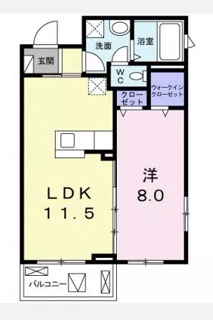 スピティ根津 3階 1LDKの間取り
