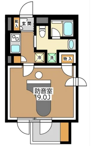 Sonorité池之端 1階 1Kの間取り