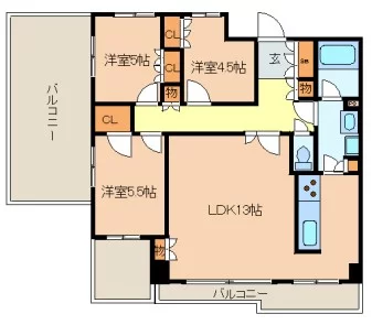 レジディア文京音羽 10階 3LDKの間取り