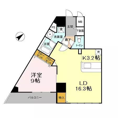 【千石駅徒歩5分】フォレンツタワー文京千石 14階 1LDKの間取り