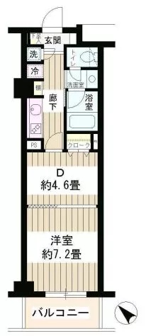 エステージ六義園 1階 1DKの間取り