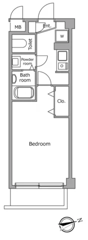 レジディア本郷菊坂プレイス(旧 AZ本郷菊坂) 1階 1Kの間取り