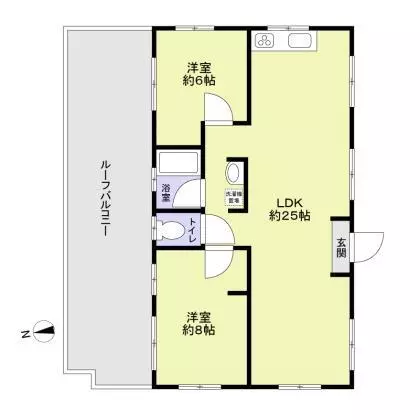 小日向MODERATO【モデラート】 3階 2LDKの間取り