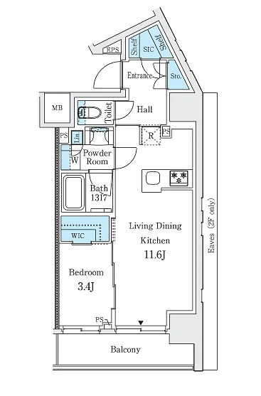 【築浅】プライマル御茶ノ水(旧:リビオメゾン御茶ノ水) 6階 1LDKの間取り