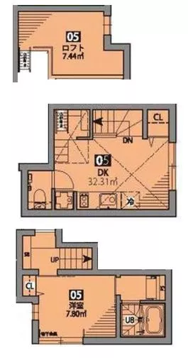 【築浅】グランエッグス本郷 2階 1DKの間取り