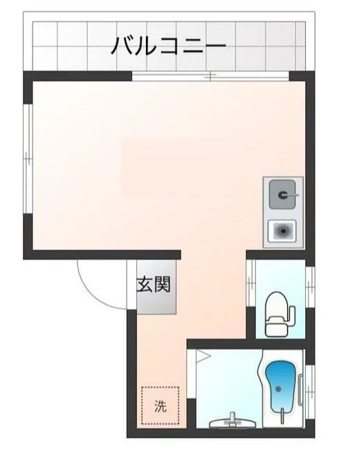 リベール弥生 2階 1Rの間取り