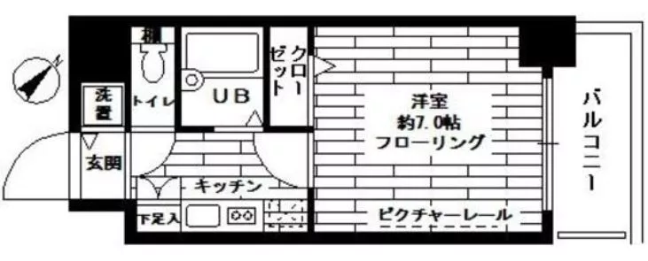 ステージファースト本駒込 3階 1Kの間取り