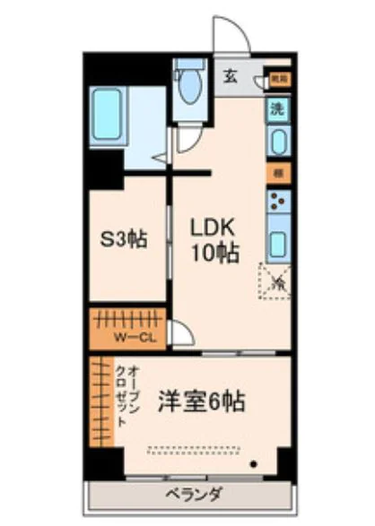 マンションかねき 4階 1SLDKの間取り