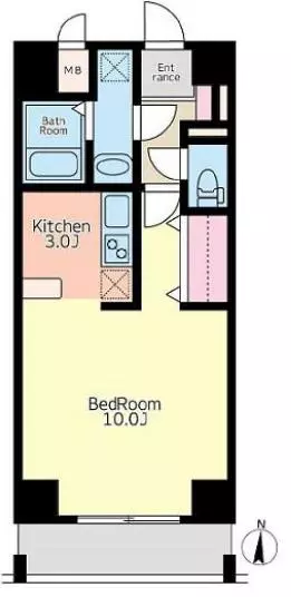 紺印弓町(コンジルシユミチョウ) 6階 1Rの間取り