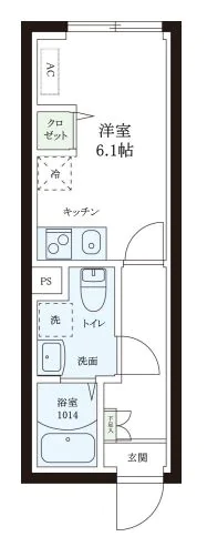【新築】ZOOM本郷 3階 1DKの間取り