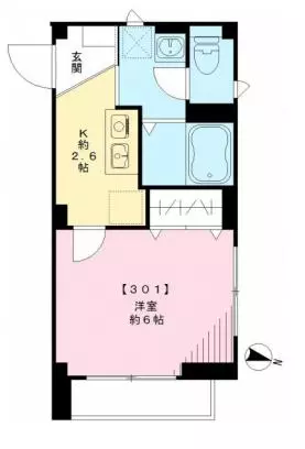 KIK大塚ヒルズ 3階 1Kの間取り