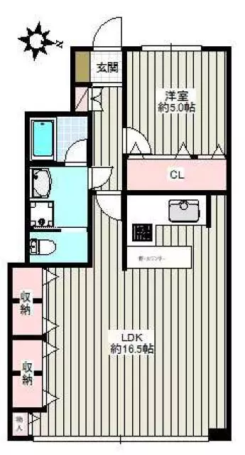 湯島ハイタウンB棟 10階 1LDKの間取り