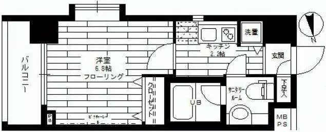 ステージグランデ本郷 11階 1Kの間取り