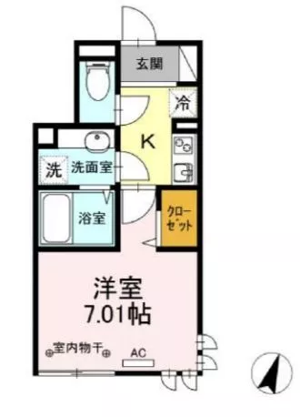 Dメゾン本駒込 1階 1Kの間取り