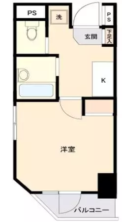 スカイコート本郷東大前第2 4階 1Kの間取り