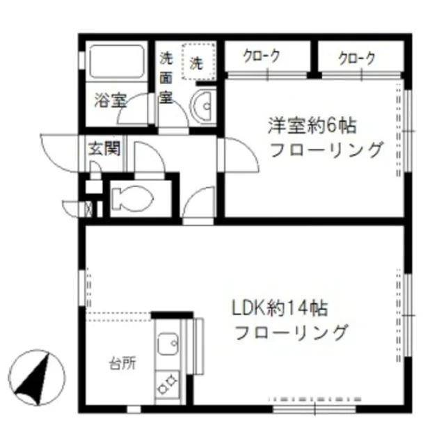 アトリオ新大塚 2階 1LDKの間取り