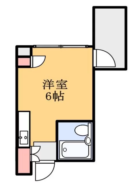 すい~とぴあ本郷 3階 1Rの間取り