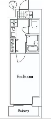 クレアシオン御茶ノ水 8階 1Kの間取り