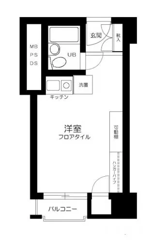 シャルマン文京千駄木 7階 1Rの間取り