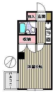 K&S小石川【ケーアンドエス小石川】 3階 1Kの間取り
