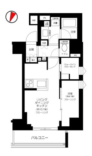 【築浅】クレヴィア本郷春日ステーションフロント 7階 1LDKの間取り