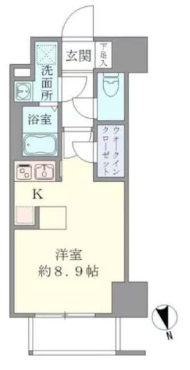 CASA EST CORTA(カーサエストコルタ) 2階 1Rの間取り