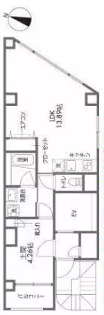 【築浅】COCOPLUS本駒込 10階 1Rの間取り