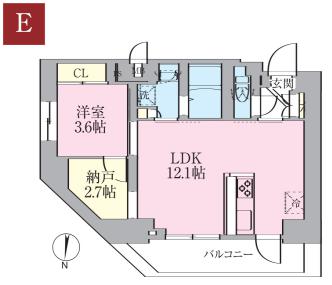 ルネサンスコート文京白山 3階 1LDKの間取り