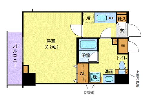 LEXE文京白山 2階 1Kの間取り