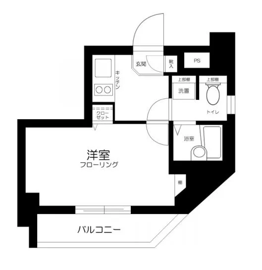 スカイコートお茶の水女子大前第2 4階 1Kの間取り