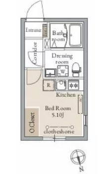 LiveFlat千駄木(ライブフラットセンダギ) 1階 1Rの間取り