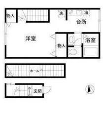 ラターシュ本郷 3階 1Kの間取り