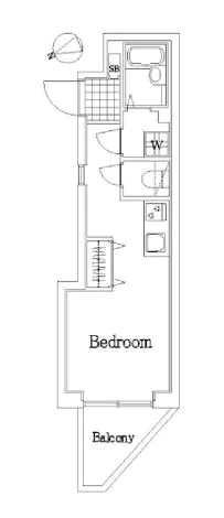 シンシア千駄木 10階 1Rの間取り