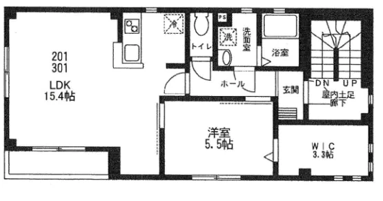 グランシャリオ千石 3階 1LDKの間取り