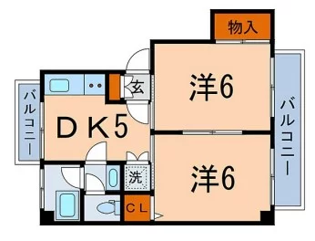 Boa sorte本駒込(ボアソルテ本駒込) 4階 2DKの間取り