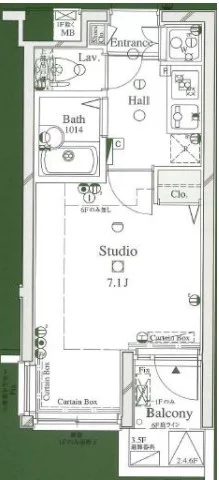 アーバイル本郷東大前 2階 1Kの間取り