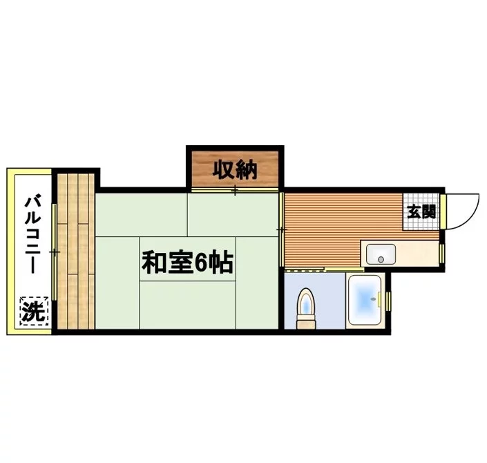 ハイツ吉田 4階 1Kの間取り