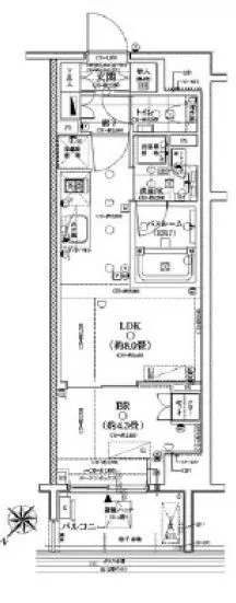オープンレジデンシア六義園サウスコート 2階 1LDKの間取り