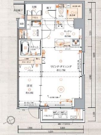 CREVISTA文京江戸川橋(クレヴィスタ文京江戸川橋) 4階 1LDKの間取り