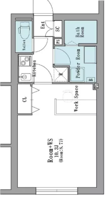 【築浅】LEGALAND小石川5丁目(リーガランド小石川5丁目) 3階 1Kの間取り