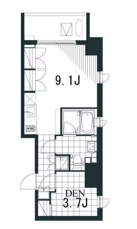 ラティエラ文京音羽 11階 1Rの間取り