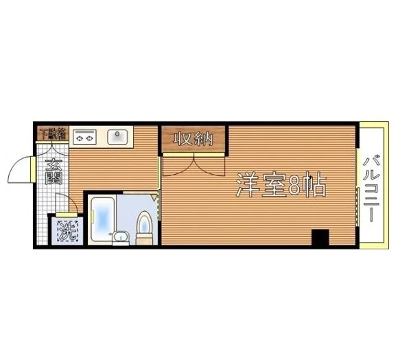 カサブローテ 1階 1Kの間取り